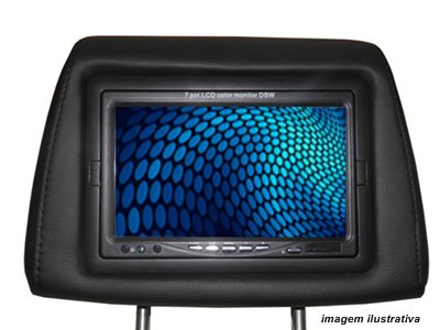 encosto de cabeça com tela LCD