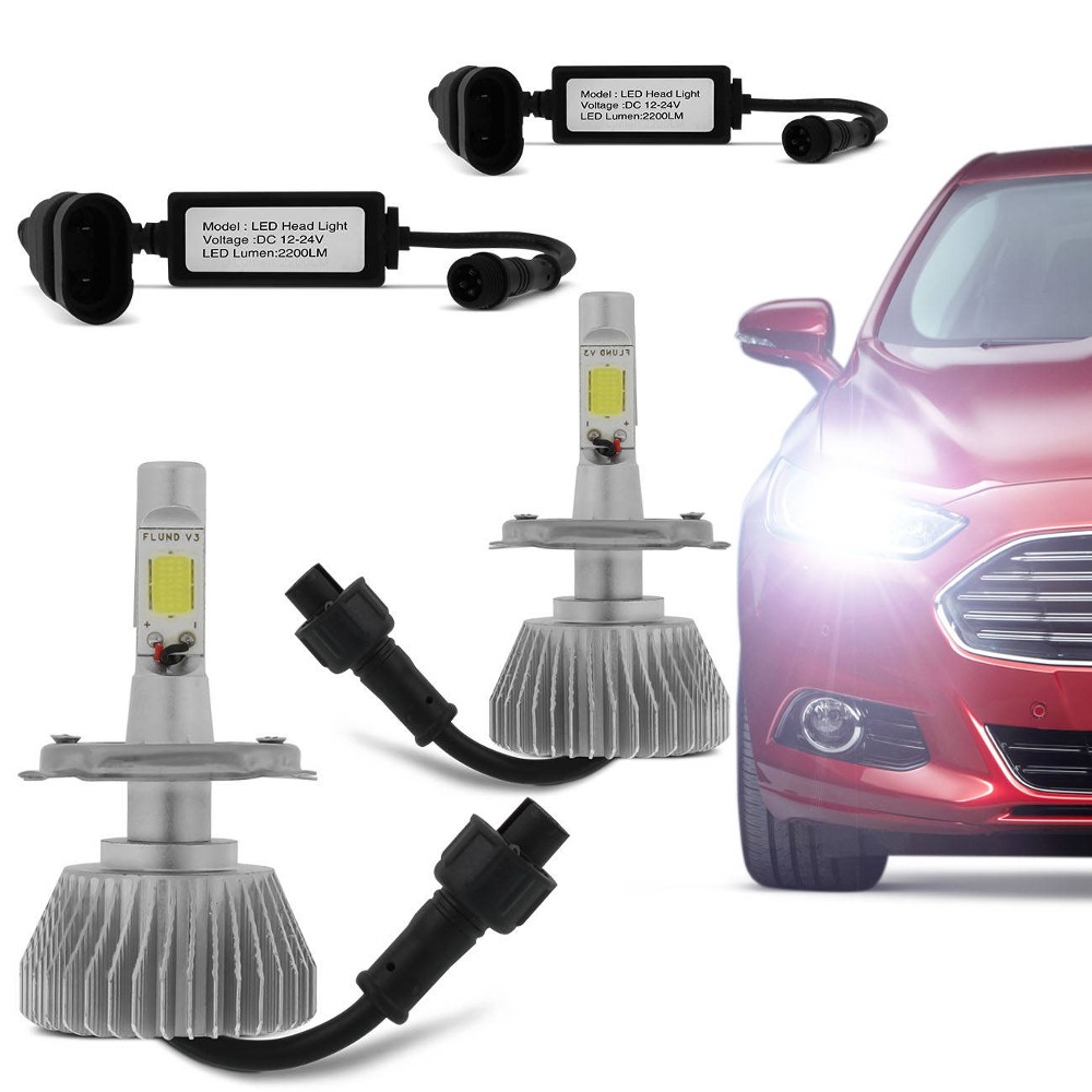 Kit Lâmpada Super LED Headlight 6000K 12V e 24V R$ 310,00 (instalado)  